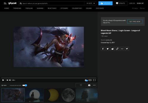 
                            7. Blood Moon Diana | Login Screen - League of Legends GIF | Find ...