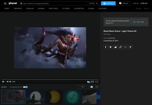 
                            6. Blood Moon Diana - Login Theme GIF | Find, Make & Share Gfycat GIFs