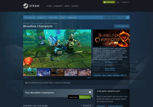 
                            3. Bloodline Champions on Steam