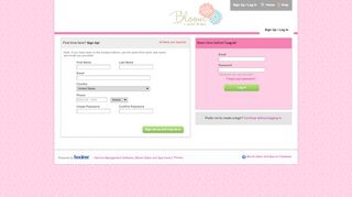 
                            11. Bloom Salon and Spa > Login Or Sign Up - secure-booker.com