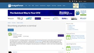 
                            7. Bloomberg anywhere vs terminal | AnalystForum