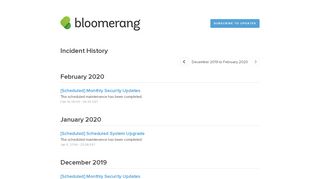 
                            13. Bloomerang Status - Incident History