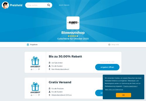
                            9. Blowoutshop Gutscheine & Gutscheincodes für Februar 2019 - Preisheld