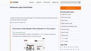 
                            8. Bludomain Login Control Panel
