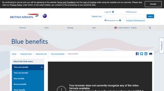 
                            12. Blue benefits | Executive Club | British Airways