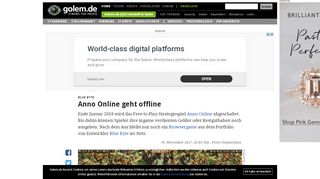 
                            10. Blue Byte: Anno Online geht offline - Golem.de