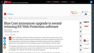 
                            10. Blue Coat announces upgrade to award-winning K9 Web ...