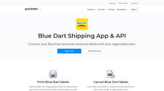 
                            10. Blue Dart Shipping API - Postmen
