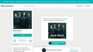 
                            8. Blue Helix Tour Dates 2019 & Concert Tickets | Bandsintown