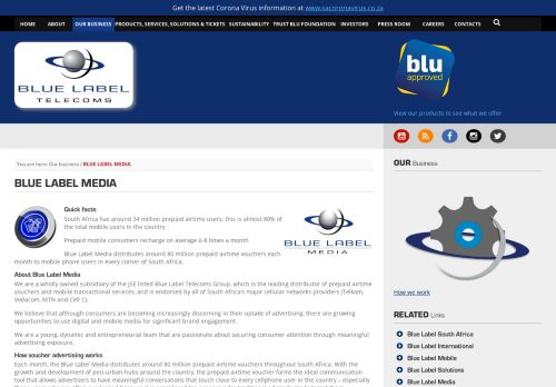 
                            7. Blue Label Media - Blue Label Telecoms - Virtual distribution of secure ...