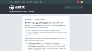 
                            10. Blue Mail | TypeApp: E-Mail Login-Daten gehen an ...