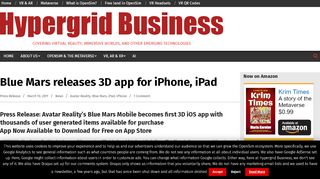 
                            10. Blue Mars releases 3D app for iPhone, iPad – Hypergrid Business