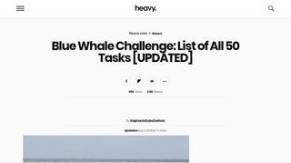 
                            4. Blue Whale Challenge: What Are the 50 Tasks? | Heavy.com