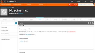 
                            5. bluecinemax / Wiki / Home - SourceForge