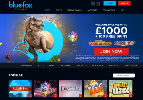 
                            5. Bluefox Casino | 100% WELCOME BONUS | Online Casino