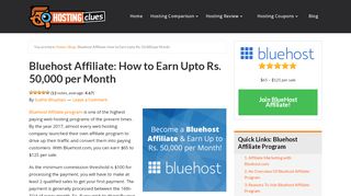 
                            7. Bluehost Affiliate: How to Earn Upto Rs. 50,000 per Month in 2019