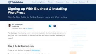
                            1. Bluehost Beginner's Guide: How to Sign Up & Install WordPress (step ...