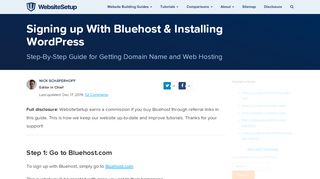 
                            8. Bluehost Beginner's Guide: How to Sign Up & Install WordPress ...