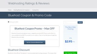 
                            2. Bluehost Coupon Code Feb 2019 - Max Discount Promo Offer