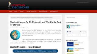 
                            11. Bluehost Coupon Code - Get 75% OFF + FREE Domain (Special Offer)