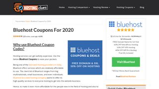 
                            5. Bluehost Coupons : 50% Off + (Free.COM Domain + SSL) - February ...
