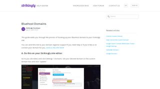 
                            12. Bluehost Domains – Strikingly Help Center