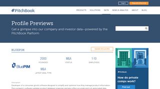 
                            11. BluePIM Company Profile: Acquisition & Investors | PitchBook