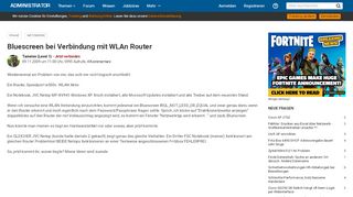 
                            5. Bluescreen bei Verbindung mit WLAn Router - Administrator