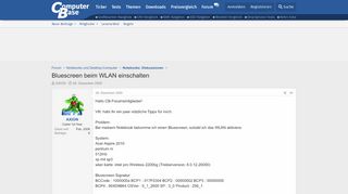 
                            2. Bluescreen beim WLAN einschalten | ComputerBase Forum