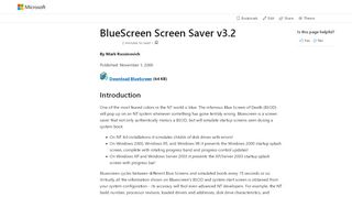 
                            11. BlueScreen - Windows Sysinternals | Microsoft Docs