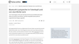 
                            9. Bluetooth-Lautsprecher im Totenkopf-Look von Jean Michel Jarre ...