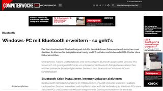 
                            9. Bluetooth: Windows-PC mit Bluetooth erweitern - so geht's ...