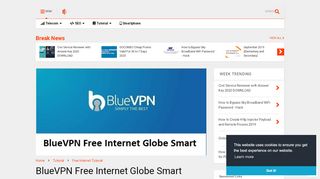 
                            9. BlueVPN Free Internet Globe Smart | Pinoytut