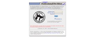 
                            8. Bluewave Professional Pet Sitter Login