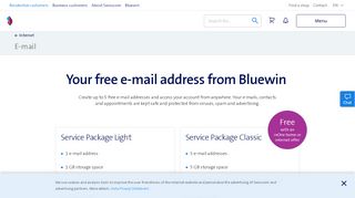 
                            4. Bluewin - Create a free email account | Swisscom