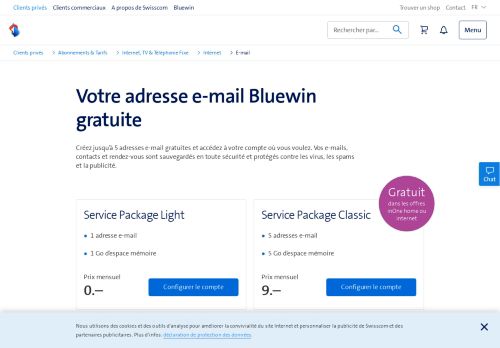 
                            4. Bluewin - Créer une adresse e-mail gratuite | Swisscom