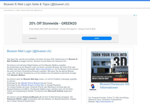 
                            13. Bluewin.ch E-Mail Login (@bluewin.ch) - Login Seite - ...