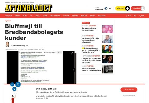 
                            13. Bluffmejl till Bredbandsbolagets kunder | Aftonbladet