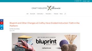 
                            9. Bluprint and Other Changes at Craftsy Have Eroded Instructors' Faith ...