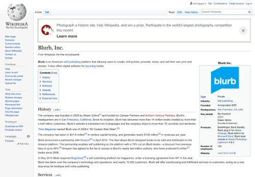 
                            10. Blurb, Inc. - Wikipedia