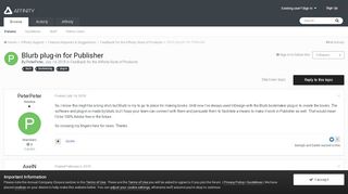 
                            10. Blurb plug-in for Publisher - Suggestions for Affinity Range ...