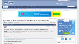 
                            3. BluSEO - US cPanel | Unlimited Storage | $20 Off Lifetime | $1/mo ...