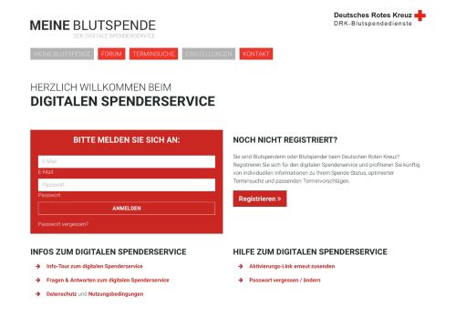 
                            7. blutspender.net - Login für Mitglieder