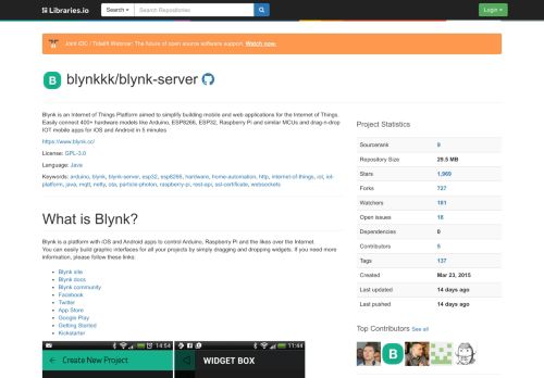 
                            11. blynkkk/blynk-server - Libraries.io