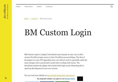 
                            8. BM Custom Login — Ben Gillbanks