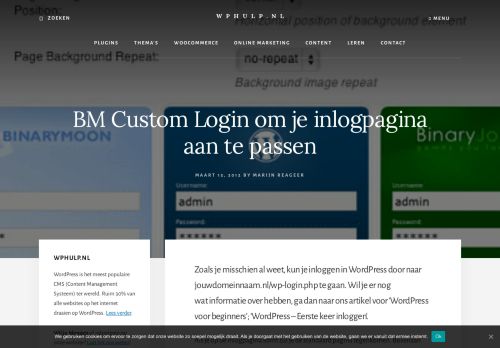 
                            9. BM Custom Login om je inlogpagina aan te passen - WPHulp.nl