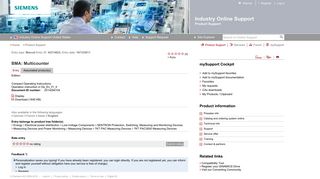 
                            4. BMA: Multicounter - Siemens Support