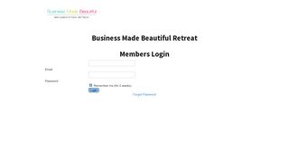 
                            11. BMB Retreat Login - Business Made Beautiful