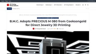 
                            13. B.M.C. Adopts PRECIOUS M 080 from Cooksongold for Direct Jewelry ...