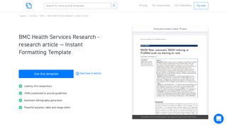 
                            10. BMC - BMC Health Services Research - research article Template